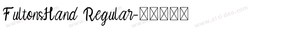FultonsHand Regular字体转换